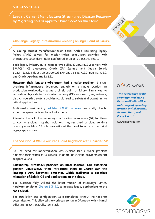 A leading Manufacturer casestudy